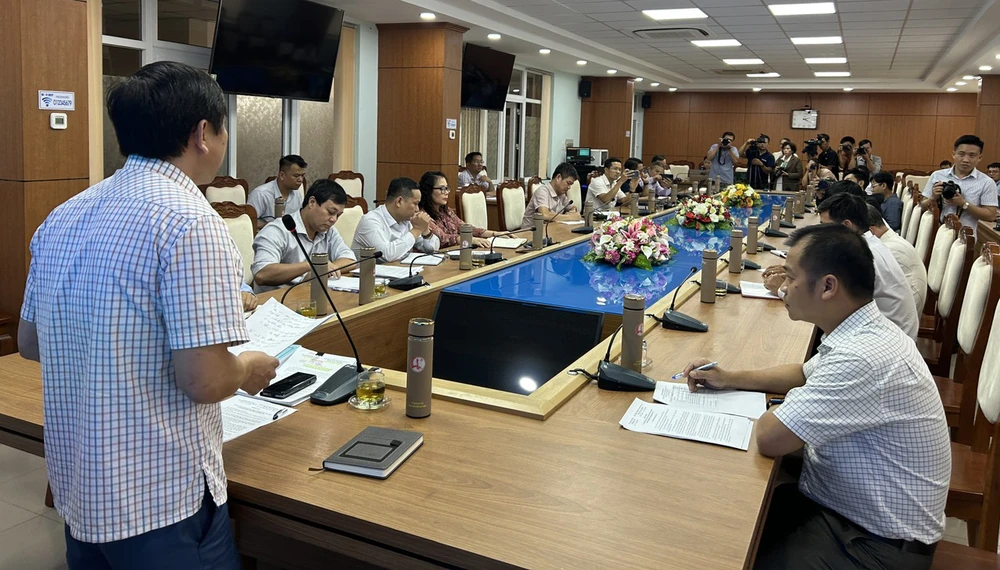 Toàn cảnh buổi họp báo. Ảnh: VŨ LONG