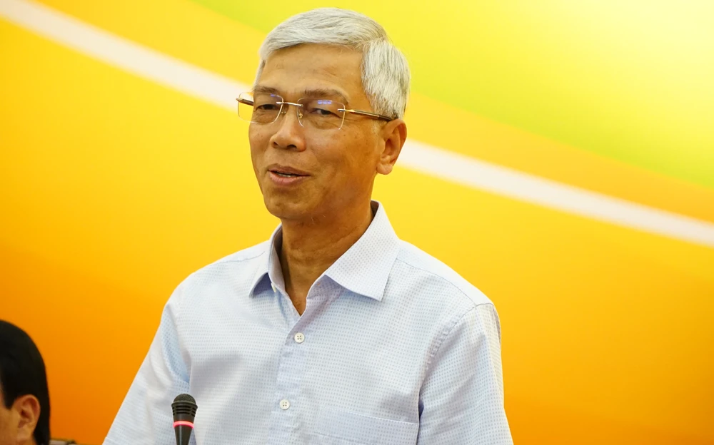 Ông Võ Văn Hoan phát biểu kết luận hội nghị. Ảnh: VŨ LONG