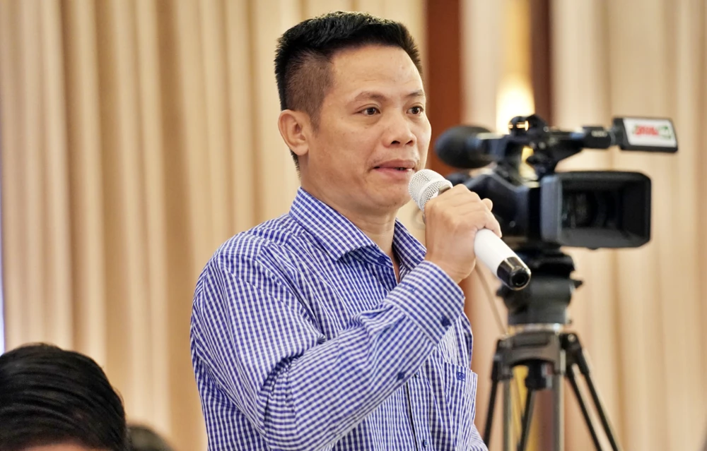 Ông Lê Anh Trung phát biểu tại diễn đàn. Ảnh: MQ