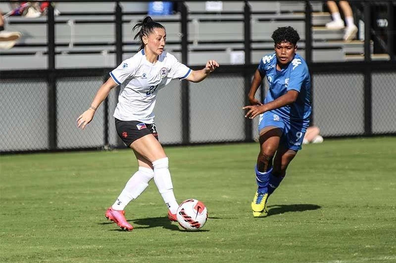 Tuyển Philippines đang tập huấn tại Úc đá nhiều trận và bay thẳng sang Hà Nội. Ảnh: Phil Star.