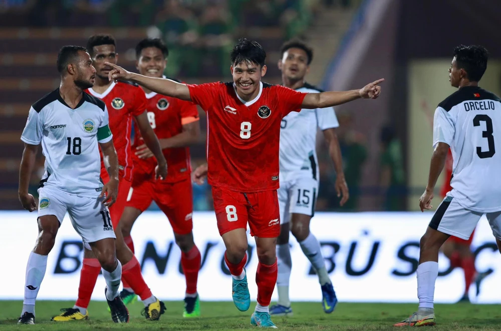 Ngôi sao Witan Sulaeman (8) là tát bài của Indonesia. Ảnh: ANH PHƯƠNG.