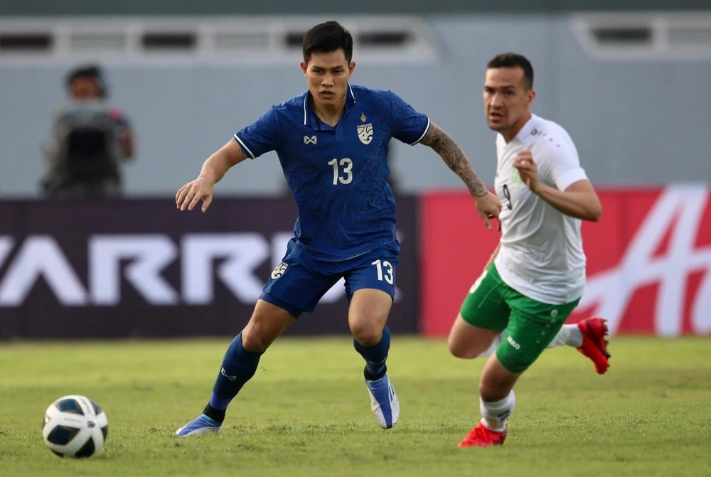 Thái Lan có một trận thắng nhọc trước kèo dưới Turkmenistan. Ảnh: S.S
