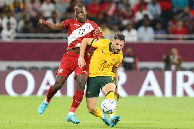 Peru (đỏ) được đánh giá cao hơn Úc nhiều nhưng đã thua cuộc. Ảnh: AFC