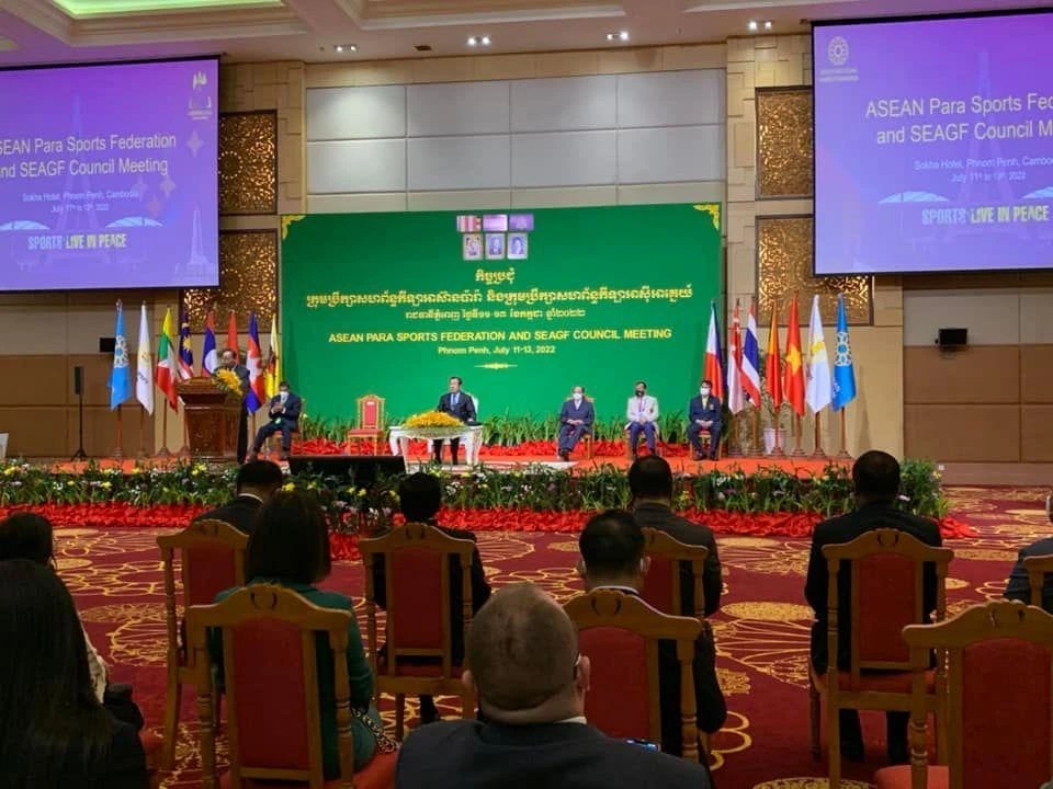 Quan cảnh hội nghị tại khách sạn Sokha, Phnom Penh. Ảnh: K.T Quan cảnh hội nghị tại khách sạn Sokha, Phnom Penh. Ảnh: K.T