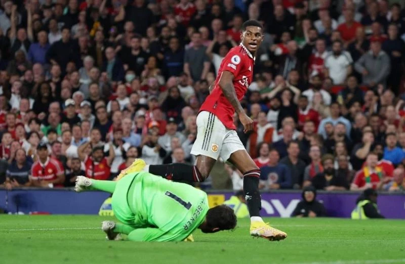 Rashford có bàn thắng đầu tiên của mùa giải. Ảnh: Getty