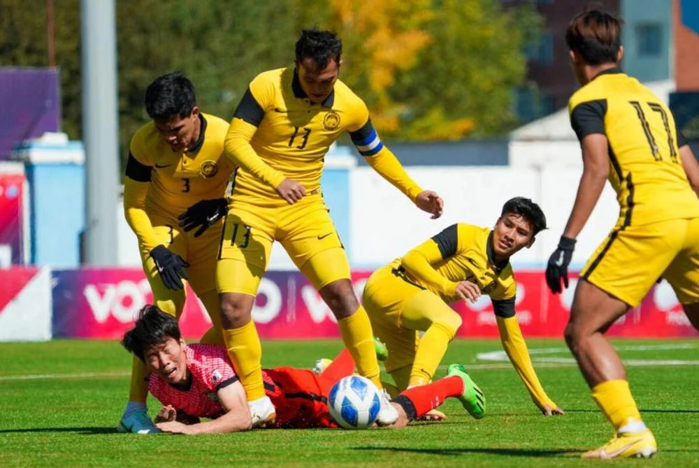 Malaysia, nhà vô địch U-19 Đông Nam Á hồi tháng 7, nay phải ngồi nhà xem VCK. Ảnh: CTP