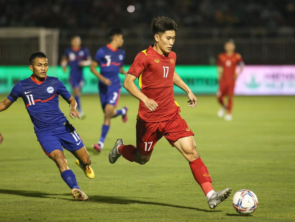 Trước đó, VN thắng Singapore 4-0. Ảnh: ANH PHƯƠNG