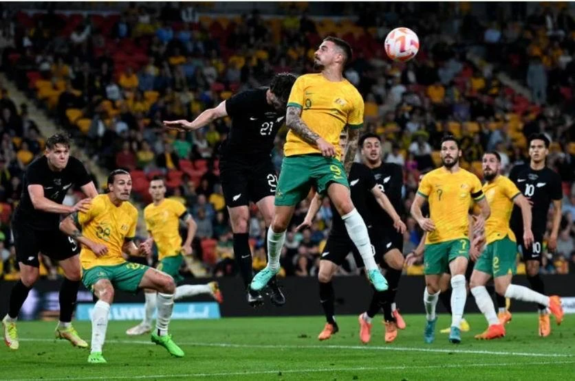 Úc đánh bại New Zealand 1-0 nhờ bàn thắng của Awer Mabil. Ảnh: Getty
