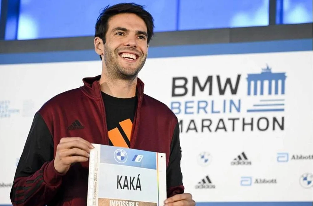 Kaka tham dự cuộc thi Berlin Marathon. Ảnh: Getty