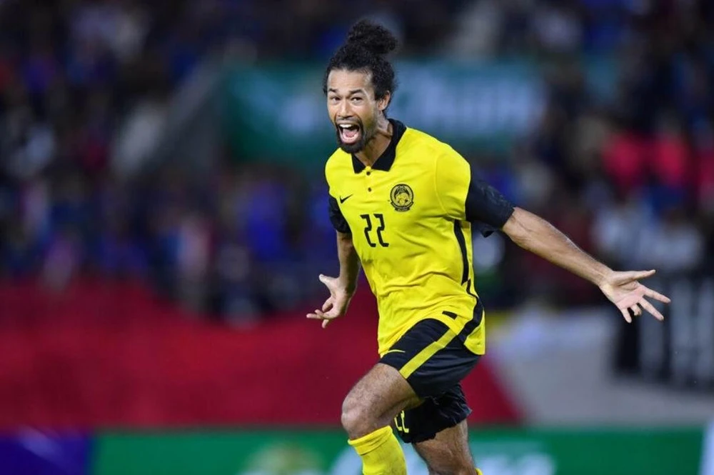 Corbin Ong người mở bàn và "chốt" loạt luân lưu giúp Malaysia thắng Thái Lan 5-3. Ảnh: AFC