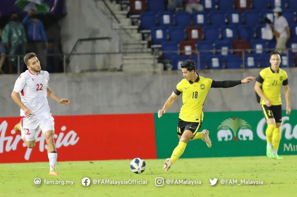 Malaysia thắng Thái Lan ở loạt luân lưu nhưng rồi lại thua Tajikistan cũng ở loạt luân lưu. Ảnh: FAM
