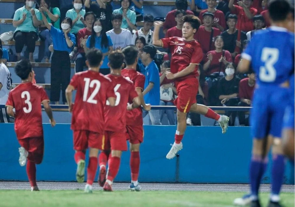 Qua hai trận, U-17 VN ghi được 9 bàn, không để thủng lưới bàn nào. Ảnh: AFC