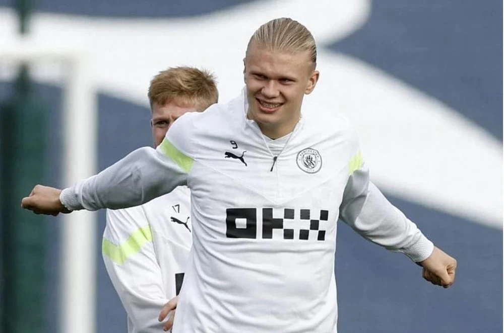 Haaland là một chàng trai tuyệt vời - theo lời của Pep. Ảnh: Reuters.