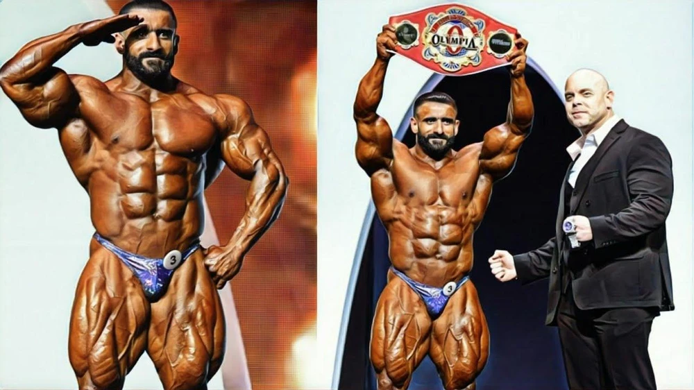 ...Và cuối cùng Ban giám khảo là những cựu VĐV thể hình chuyên nghiệp đã chọn Choopan là người chiến thắng. Ảnh: IFBB.