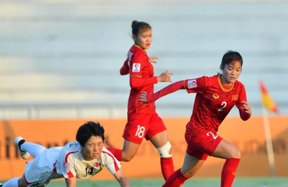 Các cô gái U-20 VN nhất bảng và giành quyền đi tiếp ở vòng loại châu Á. Ảnh: AFC