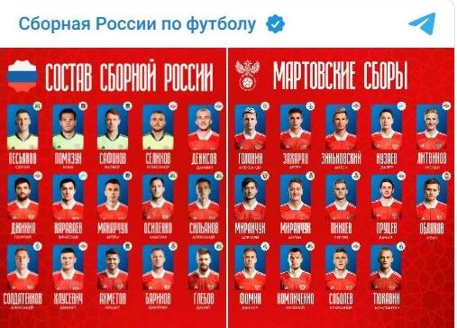 Danh sách 29 tuyển Nga tập trung vào tháng ba này đá giao hữu với Iran và Iraq. Ảnh: S.E Danh sách 29 tuyển Nga tập trung vào tháng ba này đá giao hữu với Iran và Iraq. Ảnh: S.E