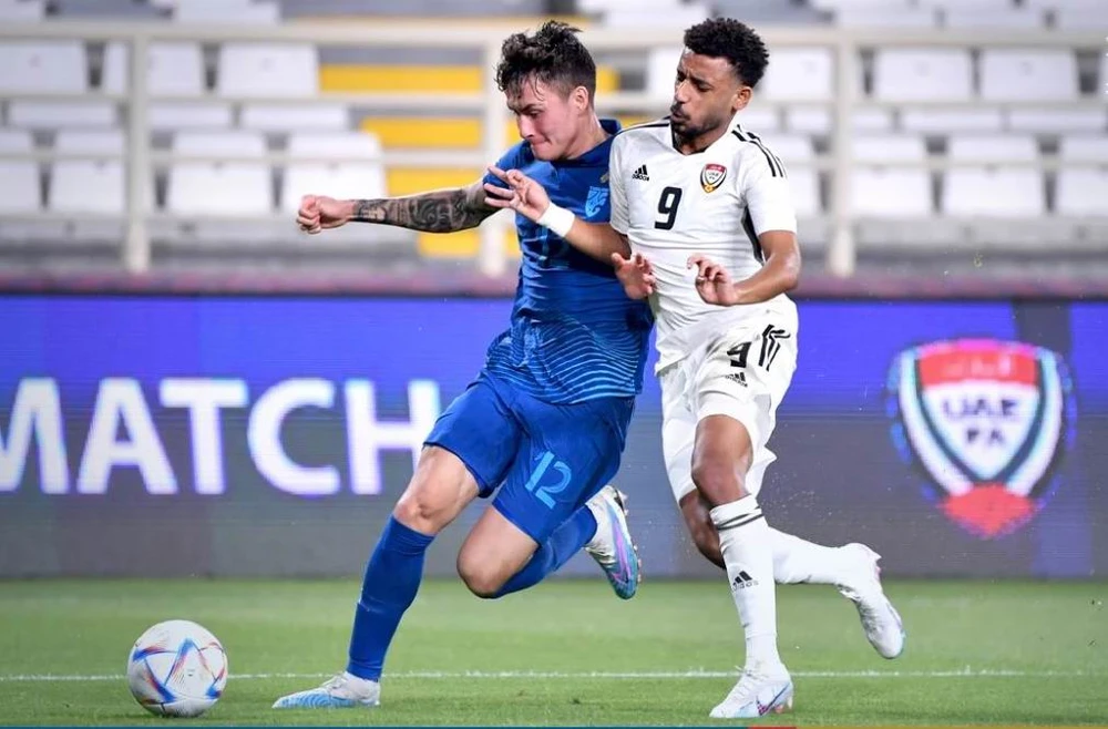 Thái Lan thua UAE 0-2, trước đó thua Syria 1-3. Ảnh: NN