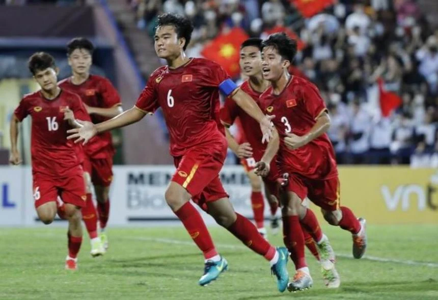 U-17 VN cứ chơi hết mình, vận mạy sẽ đến. Ảnh: AFC