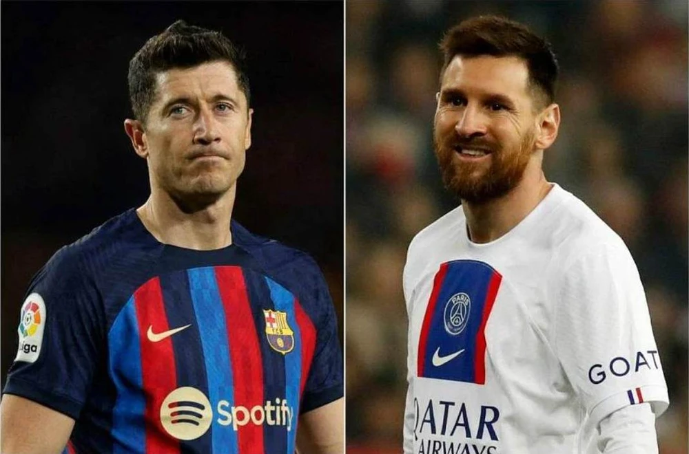Ở PSG không những bộ đôi mà cả bộ ba siêu tiền đạo Messi-Mbappe-Neymar, nhưng có hiệu quả gì đâu, còn Lewandowski thì mong mùa tới đá cùng Messi. Ảnh: EPA-EFE