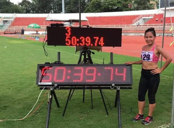 Thanh Phúc chưa có đối thủ ở nội dung đi bộ 20km ở Đông Nam Á. Ảnh: CTP