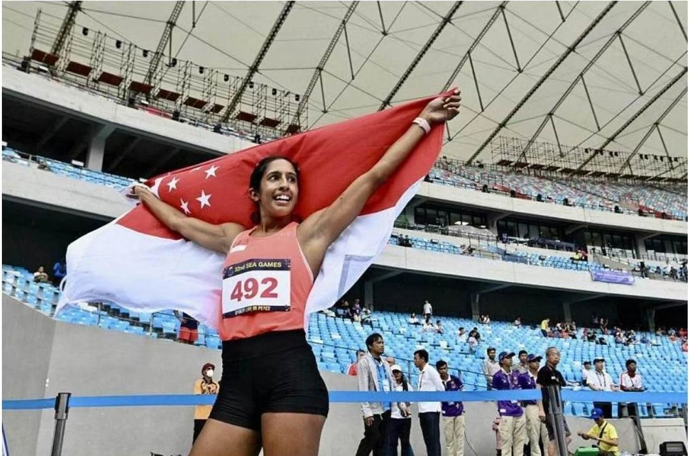 Lê Tú Chinh không tham dự nội dung 200m, Shanti Pereira làm mưa làm gió và có tấm HCV. Ảnh: CTP