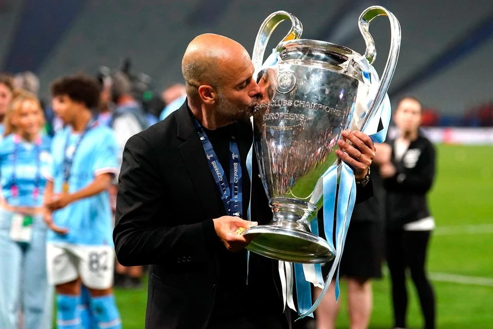 Pep Guardiola trở thành nhà cầm quân vĩ đại nhất cấp CLB. Ảnh: AFP