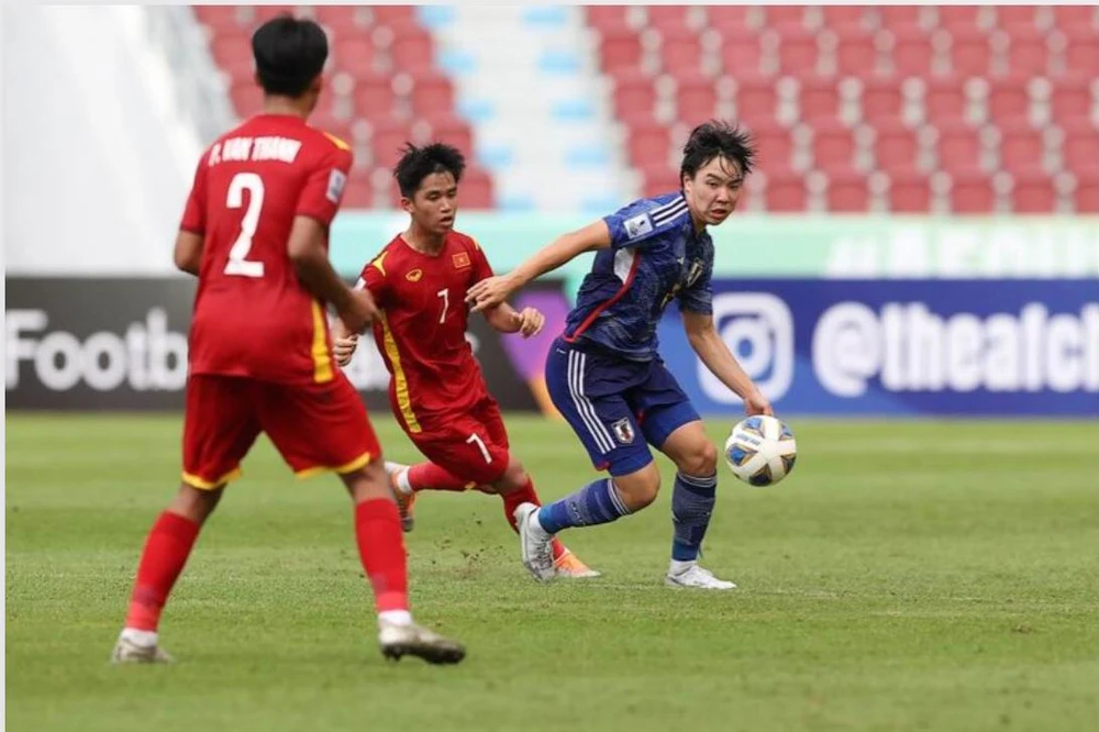 U-17 VN đã thua U-17 Nhật 0-4 chiều 20-6. Ảnh: AFC