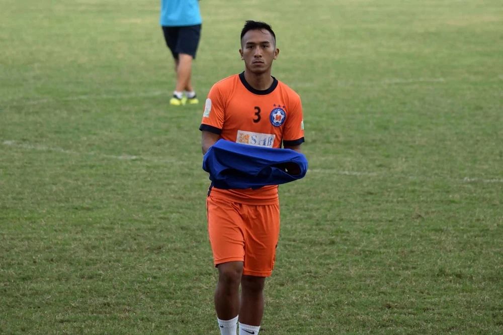 Thanh Tiệp chỉ đá 112 phút cho SHB Đà Nẵng năm 2019 rồi ra đi. Ảnh: CTP