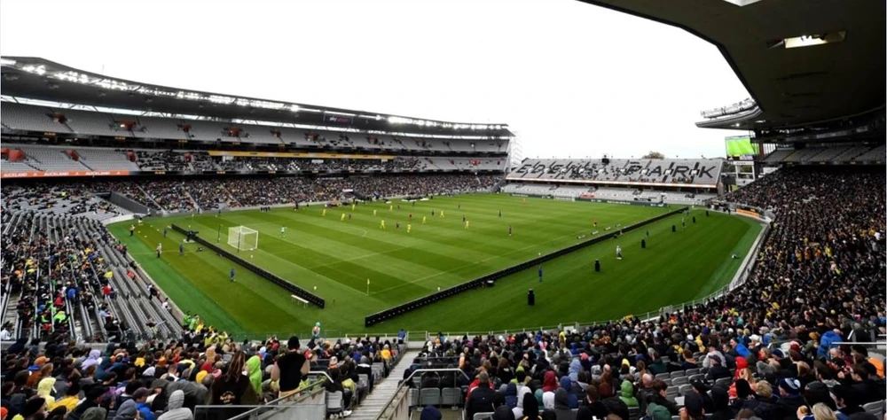 Sân Eden Park có 50 ngàn chỗ ngồi, nơi diễn ra trận VN-Mỹ ngày 22-7. Ảnh: NHT