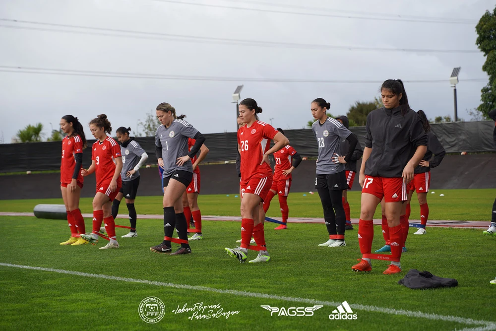 Đến New Zealand, tuyển Philippines tập luyện rất kín đáo. Ảnh: FFA