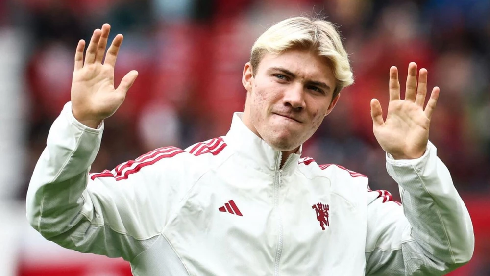 MU mua tiền đạo Rasmus Hojlund kỳ vọng như Haaland của Man xanh. Ảnh: Getty