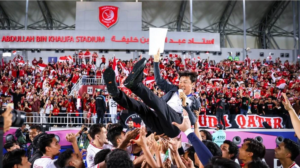 Loại Hàn Quốc vào tranh chấp vé đi Olympic, Indonesia như thể vô địch châu Á rồi. Ảnh: AFC