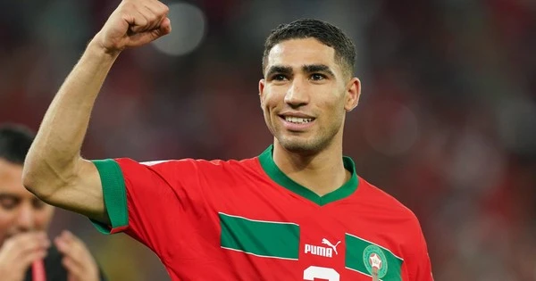 Trung vệ Achraf Hakimi sẽ vất vả với hỏa lực của Olympic Argentina trong đó có 'Messi đệ nhị'-Acheverry. Ảnh: FIFA