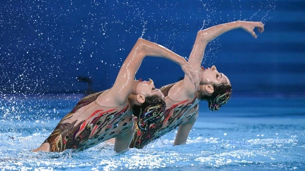 HLV Nga Svetlana giúp bộ đôi Wang Suli-Wang Luji mang về tấm HCV nội dung đôi, bơi nghệ thuật Olympic Paris 2024.Những HCV Nga 'biếu' còn ở vai trò HLV. Ảnh:S.E