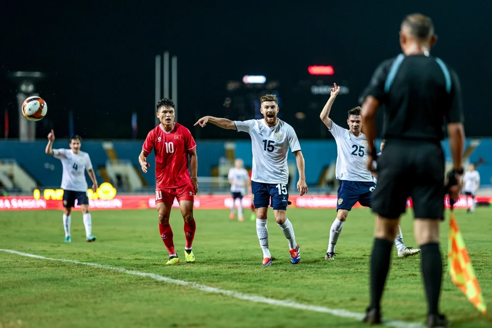 Đội tuyển Nga trong trận giao hữu thắng tuyển VIệt Nam 3-0 hồi tháng 9. Ảnh:RFS