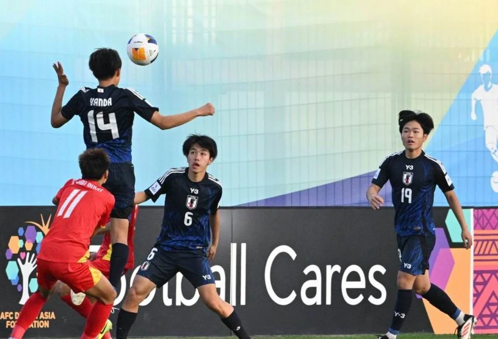 U-17 Việt Nam có trận hòa 1-1 thứ hai bảng B, khi trước đó hòa Úc 1-1. Ảnh: AFC