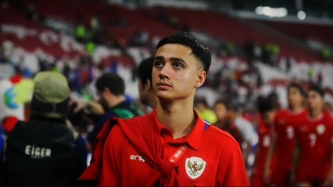 Tuyển thủ Indonesia Eliano Reijnder trong màu áo tuyển xứ Vạn đảo. Ảnh: Bola