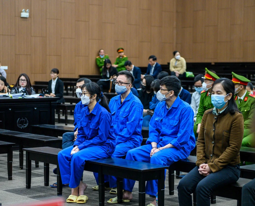 Các bị cáo tại tòa