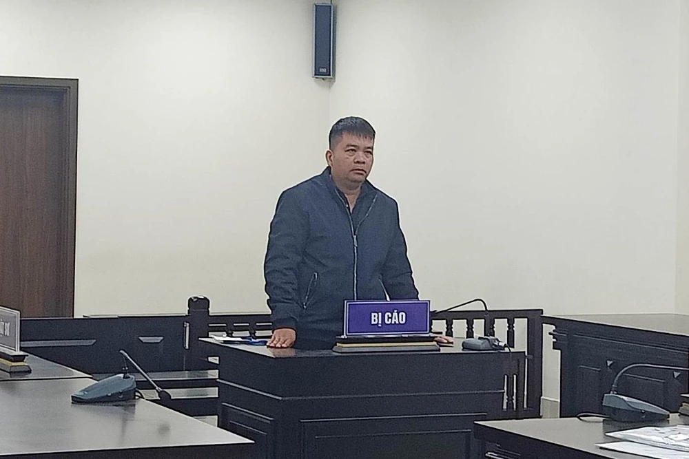 Bị cáo Lê Văn Anh tại phiên tòa. Ảnh: CTV Bị cáo Lê Văn Anh tại phiên tòa. Ảnh: CTV