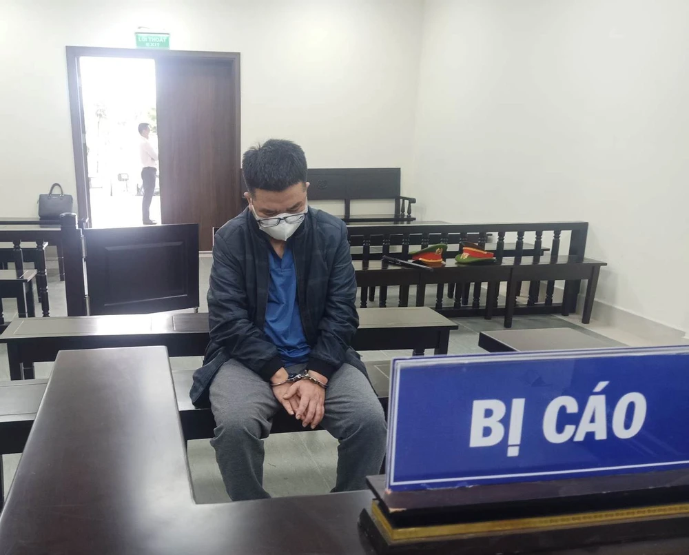 Bị cáo Trần Văn Hội tại phiên tòa. Ảnh: BT