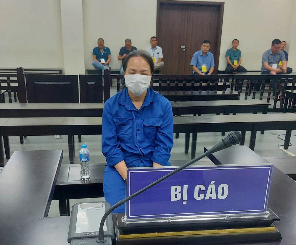 Bị cáo Ngô Thị Chinh tại phiên tòa. Ảnh: CTV