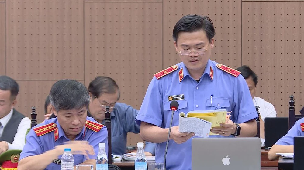 Đại diện VKS tại phiên tòa. Ảnh: CTV