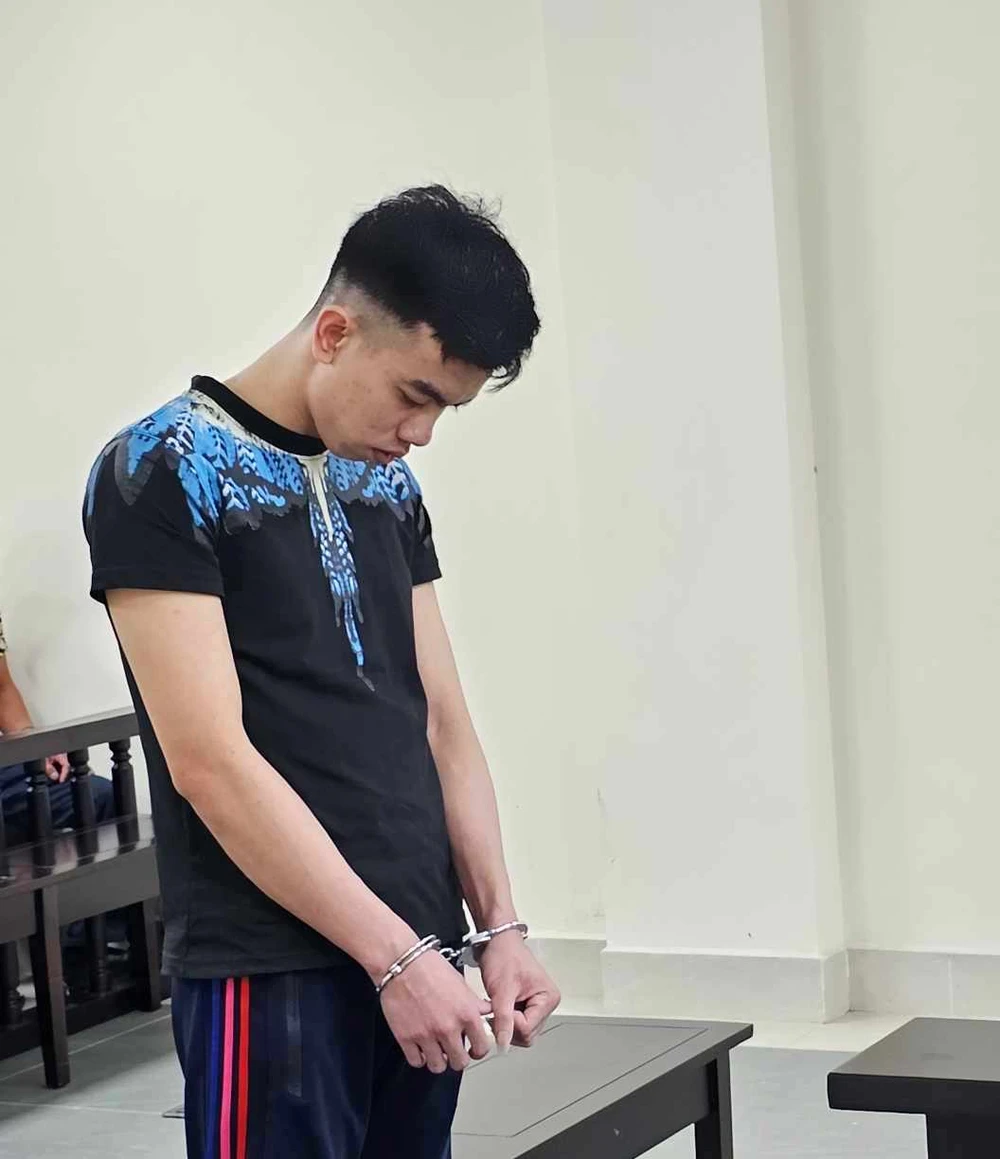 Bị cáo Hoàng Văn Thành tại phiên tòa. Ảnh: CTV