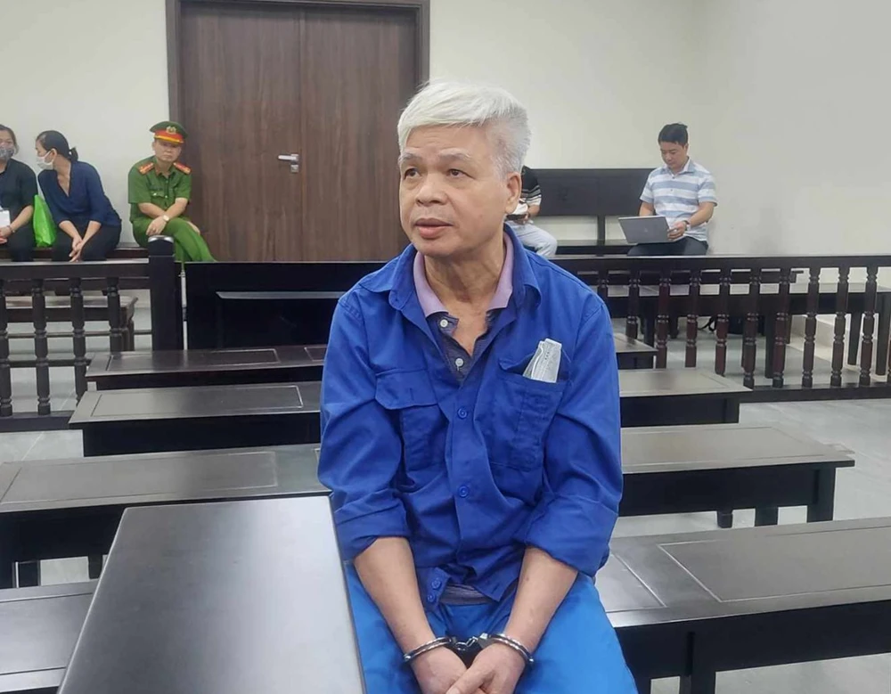 Bị cáo Hoàng Văn Cường tại phiên tòa. Ảnh: CTV