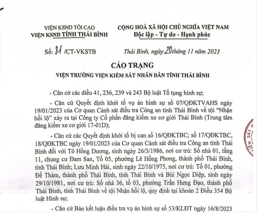 đăng kiểm thái bình nhận hối lộ.jpg