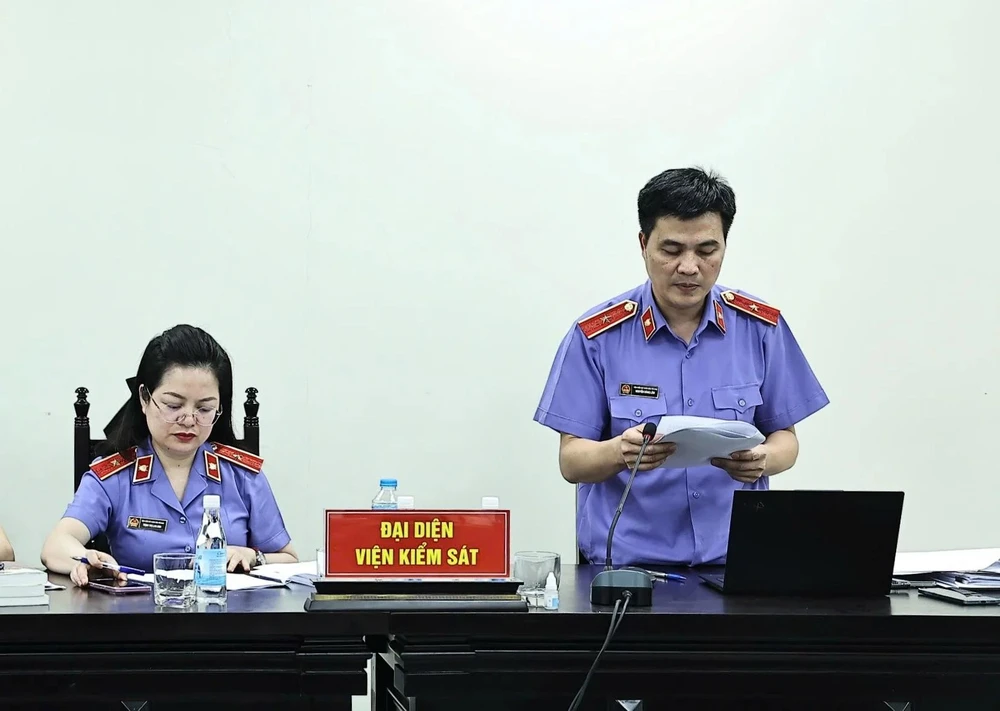 Đại diện VKS tại phiên tòa. Ảnh: Hoàng Huy