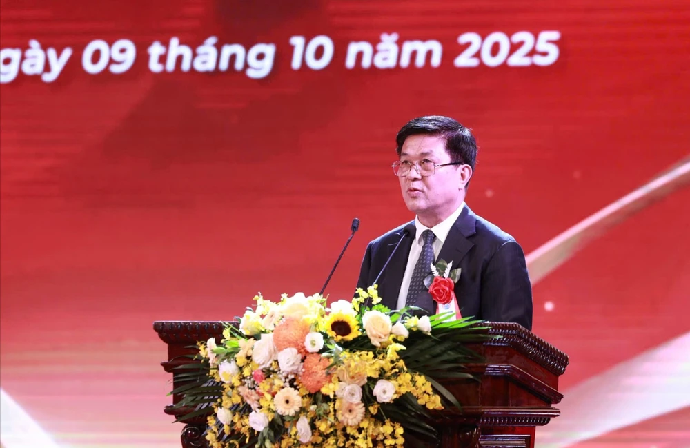 Chủ tịch Liên đoàn Luật sư Việt Nam Đỗ Ngọc Thịnh phát biểu tại lễ kỷ niệm. Ảnh: Hoàng Huy