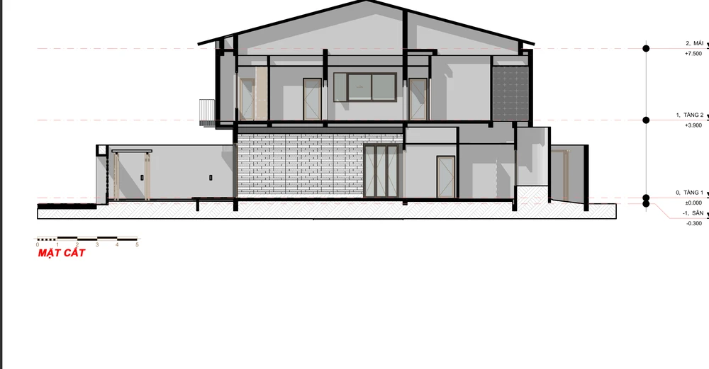 Ấn tượng với ngôi nhà có ‘bóng đèn’ từ giếng trời ảnh 17