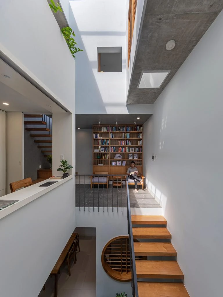 Không khí sẽ được đối lưu qua ô giếng trời được thiết kế hở