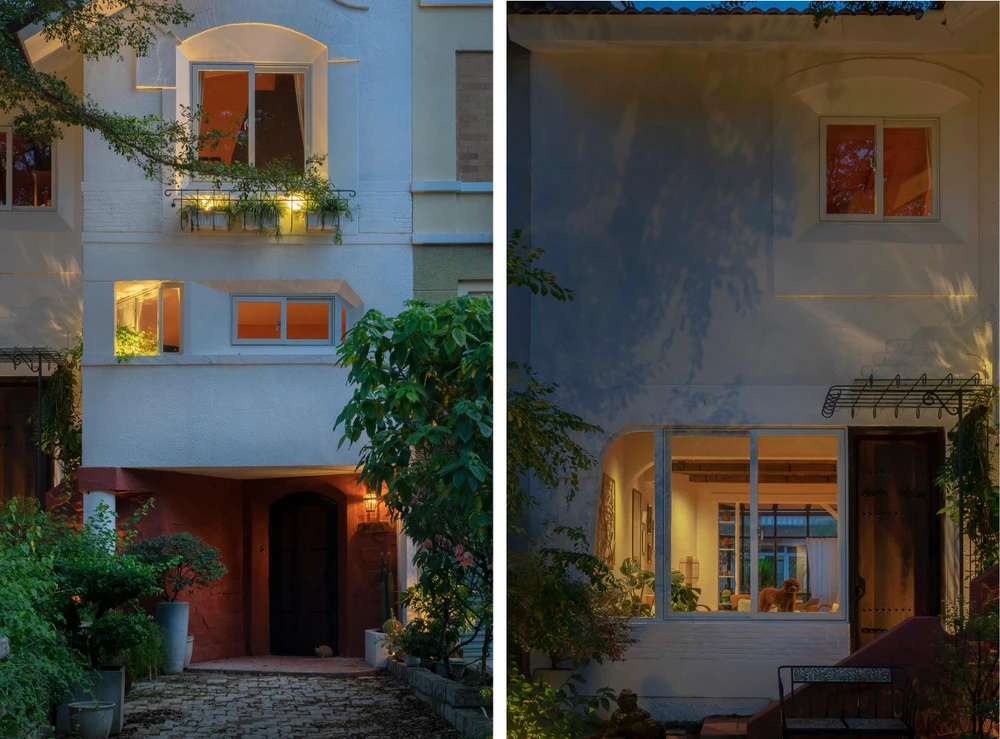 Kiến trúc của ngôi nhà khiến người đi đường vô cùng ấn tượng bởi sự khác lạ mà theo như gia chủ tất cả nhờ phong cách kiến trúc Đông Dương mang lại.